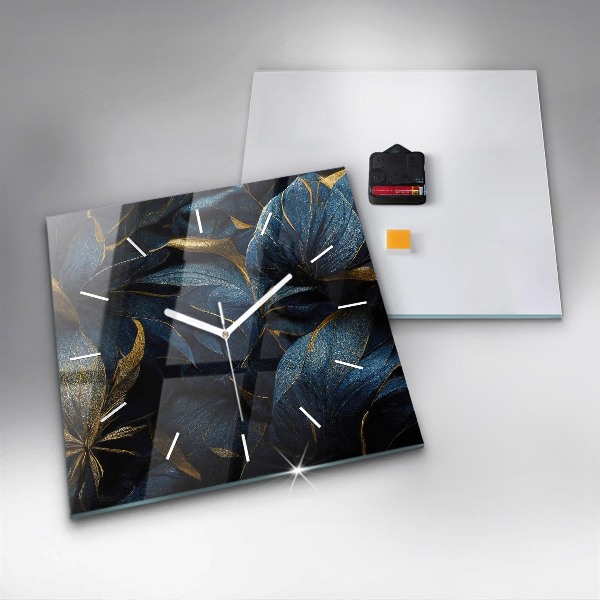 Orologio quadrato Fiori decorativi