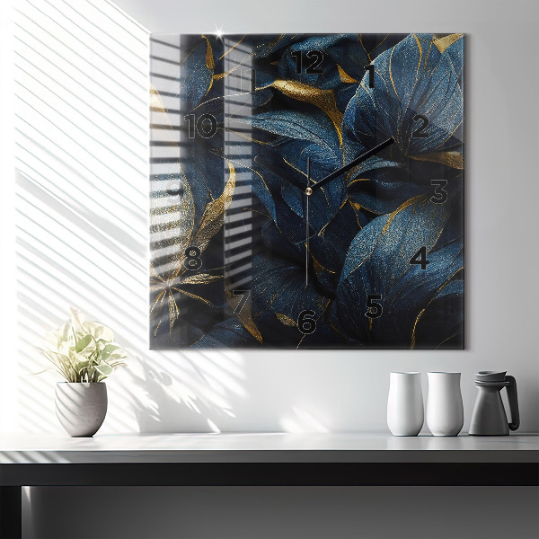 Orologio quadrato Fiori decorativi