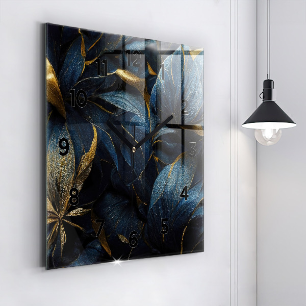 Orologio quadrato Fiori decorativi