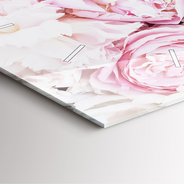 Orologio quadrato Fiori decorativi