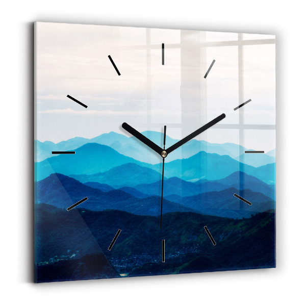 Orologio quadrato Montagne acquerellate