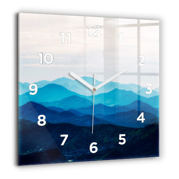 Orologio quadrato Montagne acquerellate