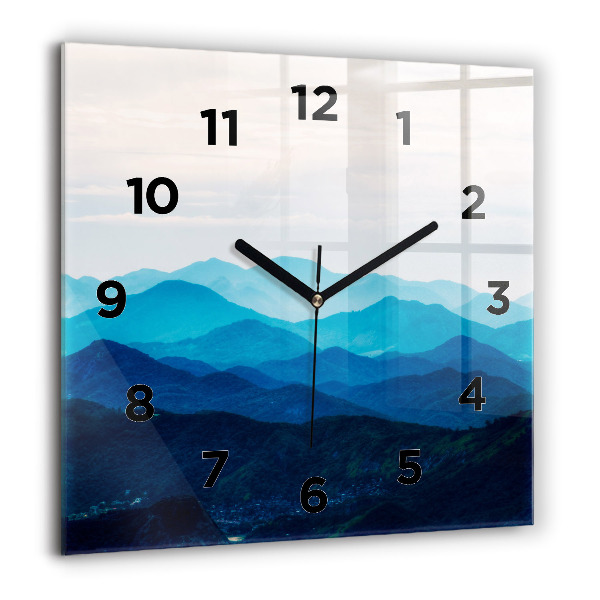 Orologio quadrato Montagne acquerellate