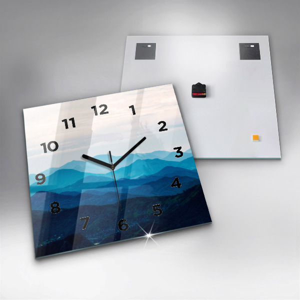 Orologio quadrato Montagne acquerellate
