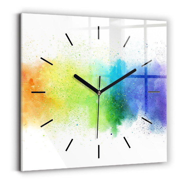 Orologio quadrato Arcobaleno astratto