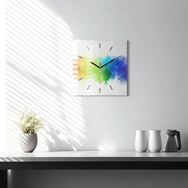 Orologio quadrato Arcobaleno astratto