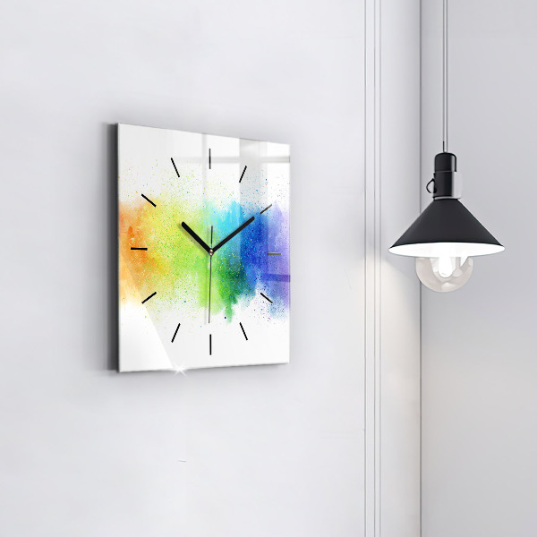 Orologio quadrato Arcobaleno astratto