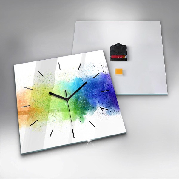 Orologio quadrato Arcobaleno astratto