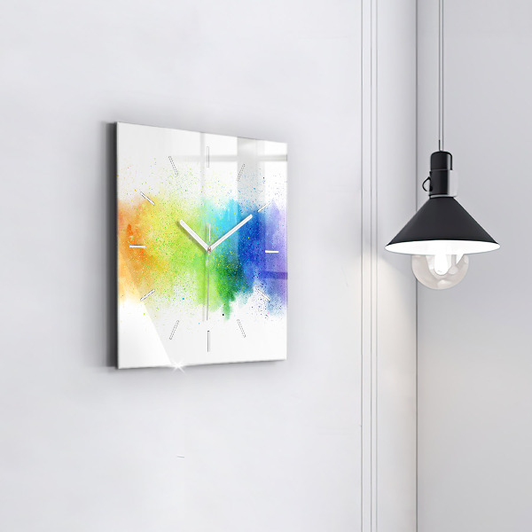 Orologio quadrato Arcobaleno astratto