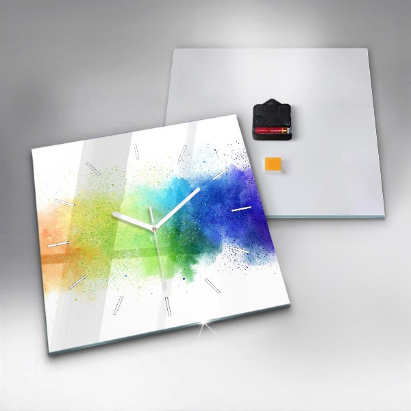 Orologio quadrato Arcobaleno astratto