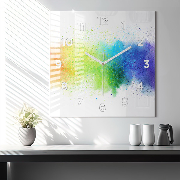 Orologio quadrato Arcobaleno astratto