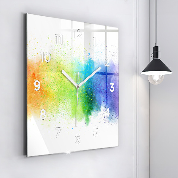 Orologio quadrato Arcobaleno astratto