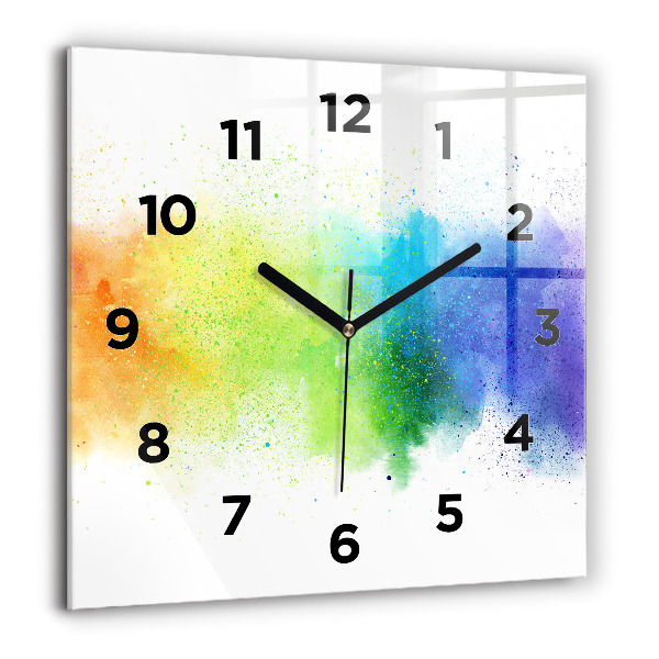 Orologio quadrato Arcobaleno astratto