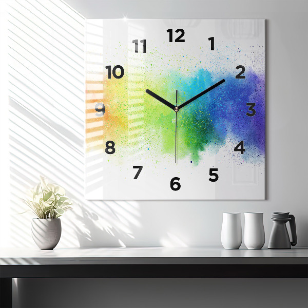 Orologio quadrato Arcobaleno astratto