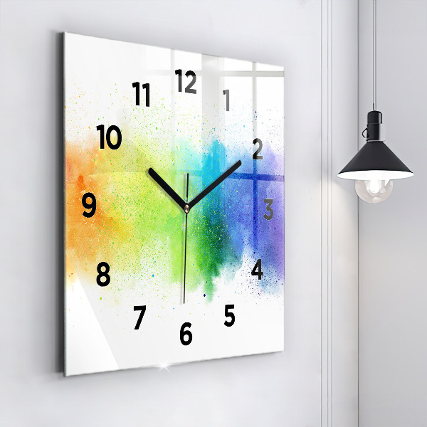 Orologio quadrato Arcobaleno astratto