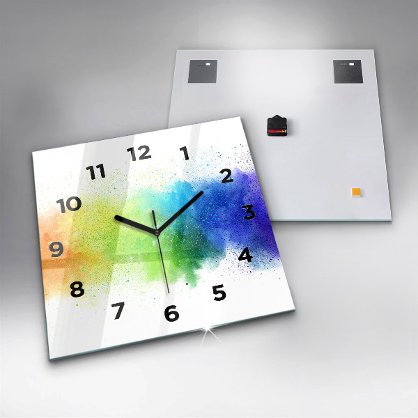 Orologio quadrato Arcobaleno astratto