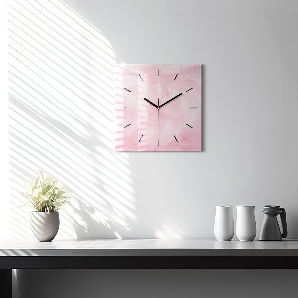 Orologio quadrato Piume – astratto