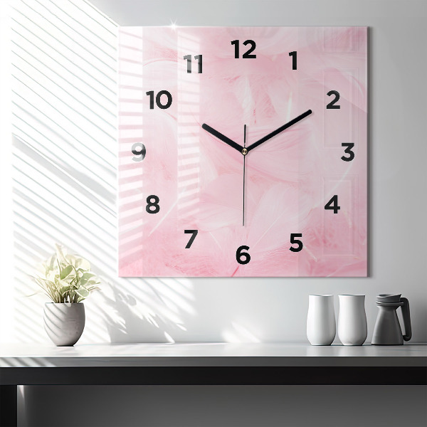 Orologio quadrato Piume – astratto