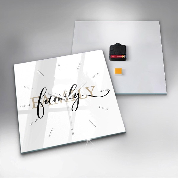 Orologio quadrato Iscrizione di famiglia