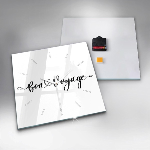 Orologio quadrato La scritta Bon voyage