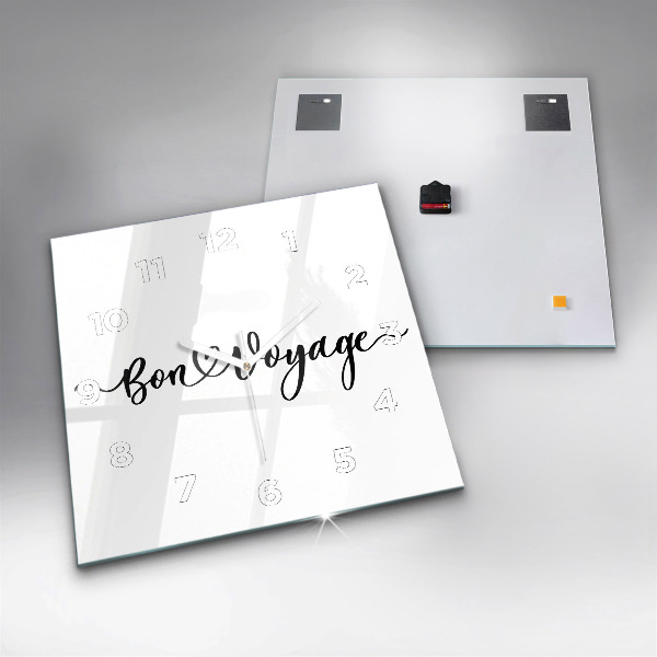 Orologio quadrato La scritta Bon voyage