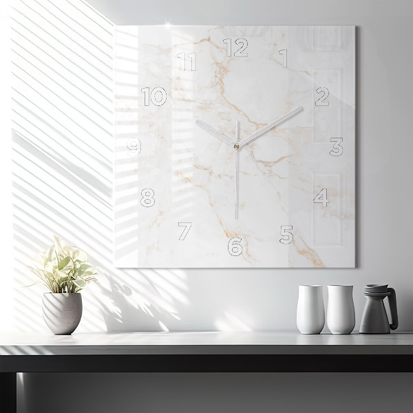 Orologio quadrato Marmo elegante
