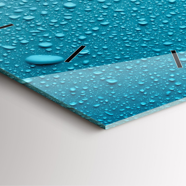 Orologio quadrato Gocce d'acqua sul vetro
