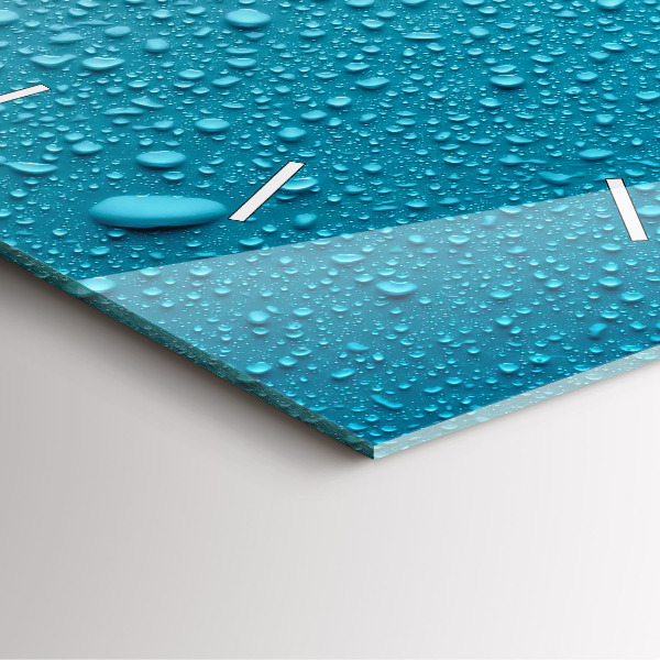 Orologio quadrato Gocce d'acqua sul vetro