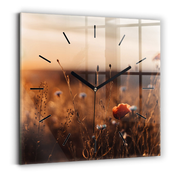 Orologio quadrato Alba sul campo