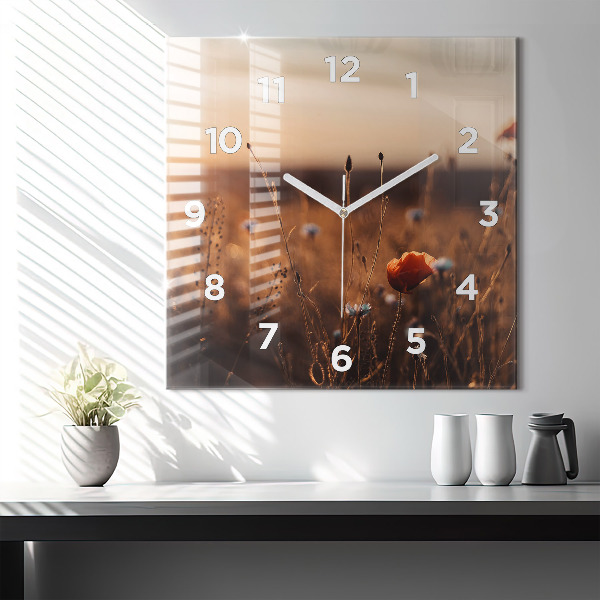 Orologio quadrato Alba sul campo