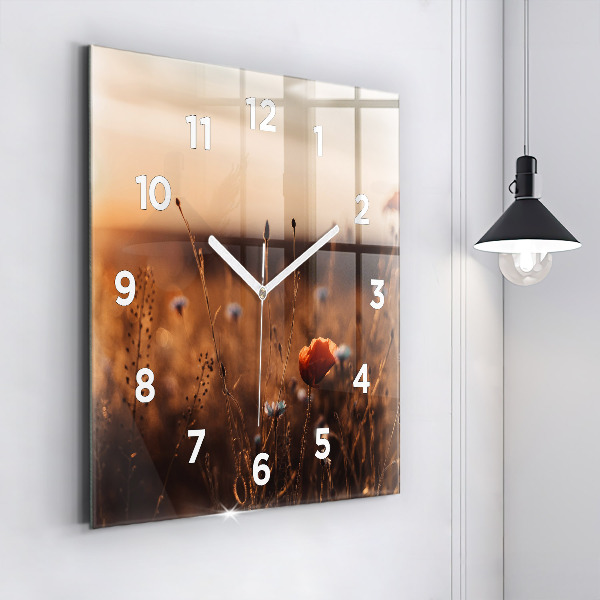 Orologio quadrato Alba sul campo
