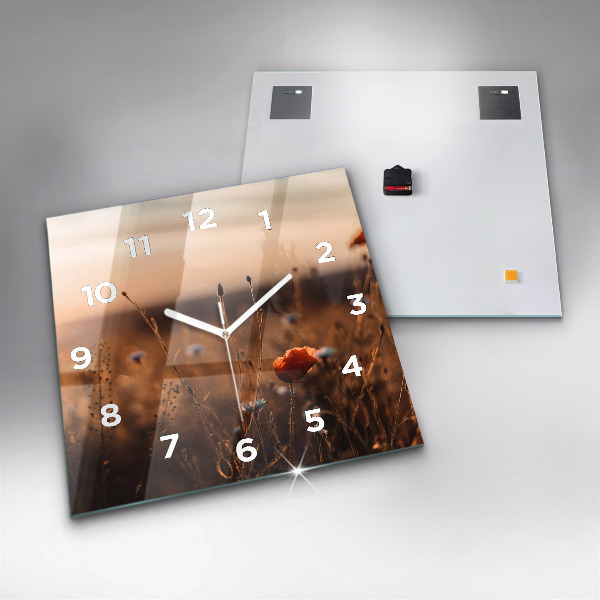 Orologio quadrato Alba sul campo