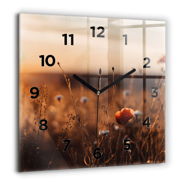 Orologio quadrato Alba sul campo