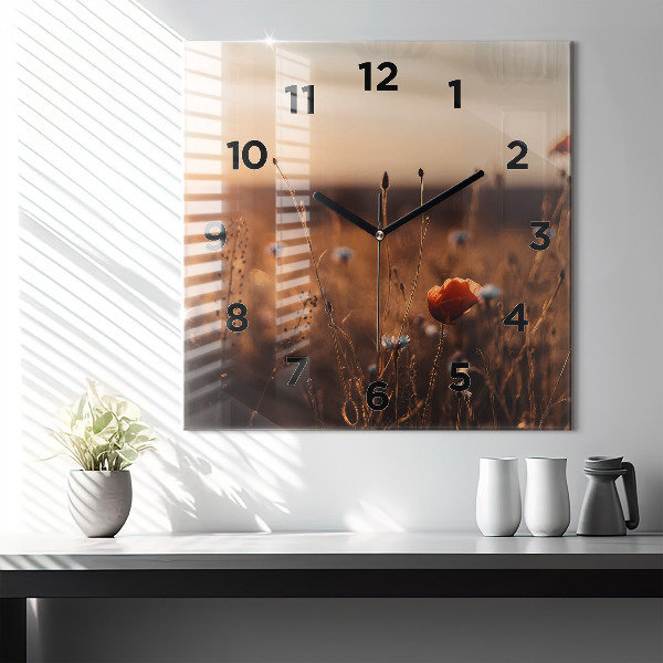 Orologio quadrato Alba sul campo