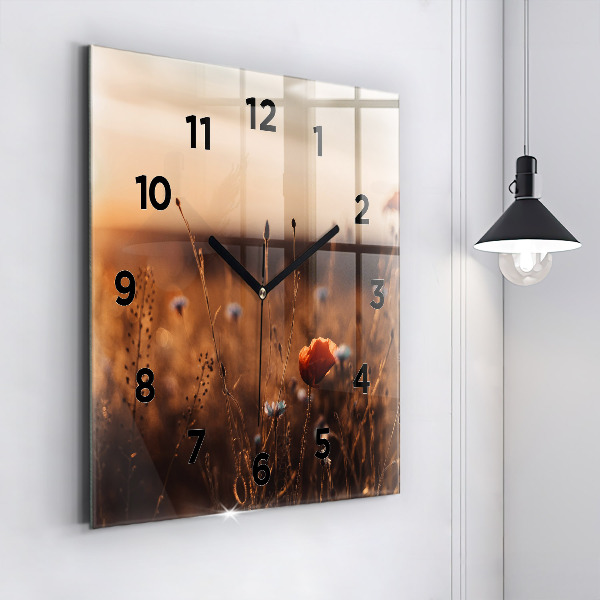 Orologio quadrato Alba sul campo