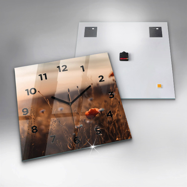 Orologio quadrato Alba sul campo