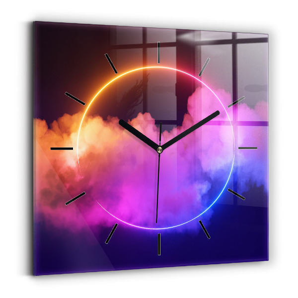 Orologio quadrato Fumo astratto 3D
