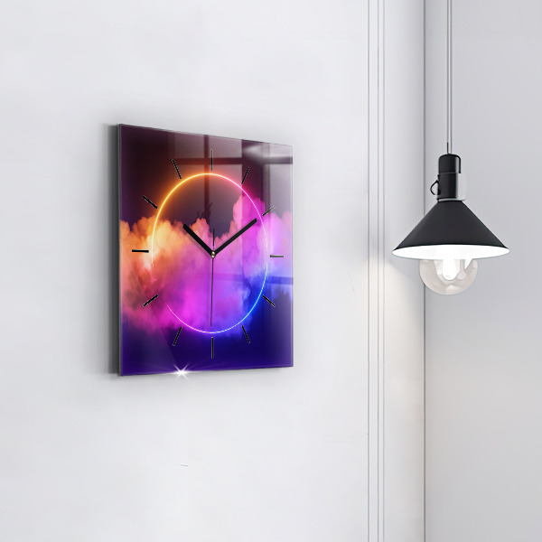 Orologio quadrato Fumo astratto 3D