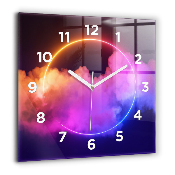 Orologio quadrato Fumo astratto 3D