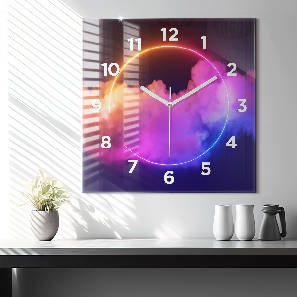 Orologio quadrato Fumo astratto 3D