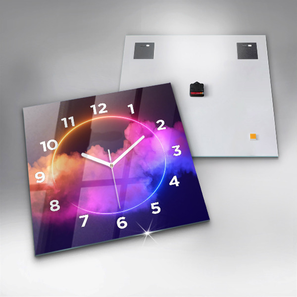 Orologio quadrato Fumo astratto 3D