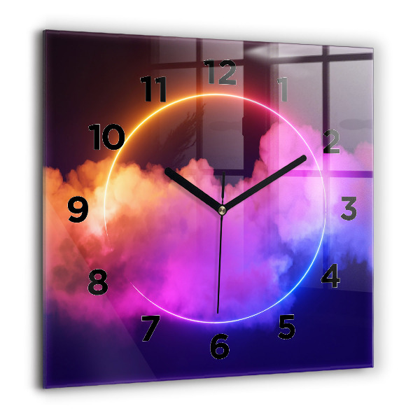 Orologio quadrato Fumo astratto 3D