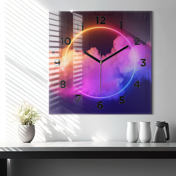 Orologio quadrato Fumo astratto 3D
