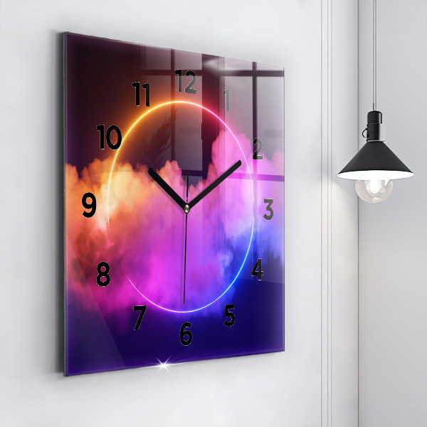 Orologio quadrato Fumo astratto 3D