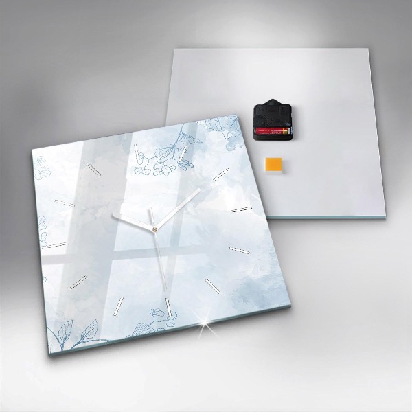 Orologio quadrato Schizzo di piante