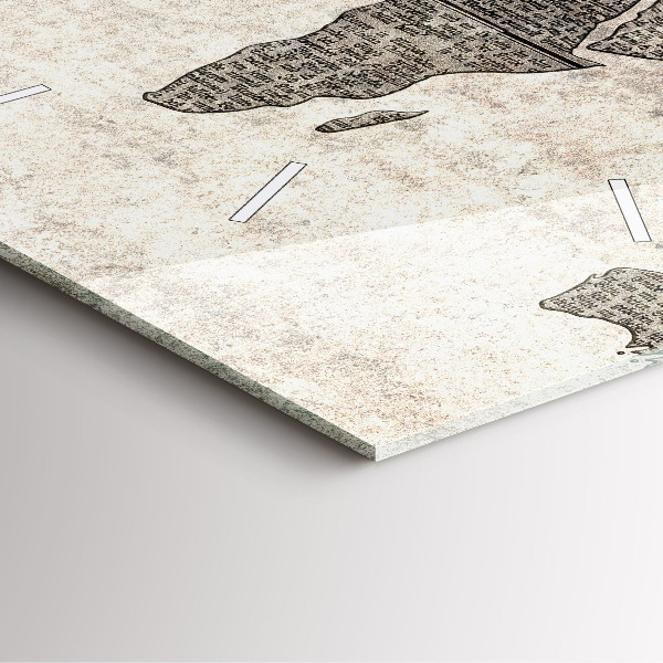 Orologio quadrato Giornale con mappa del mondo