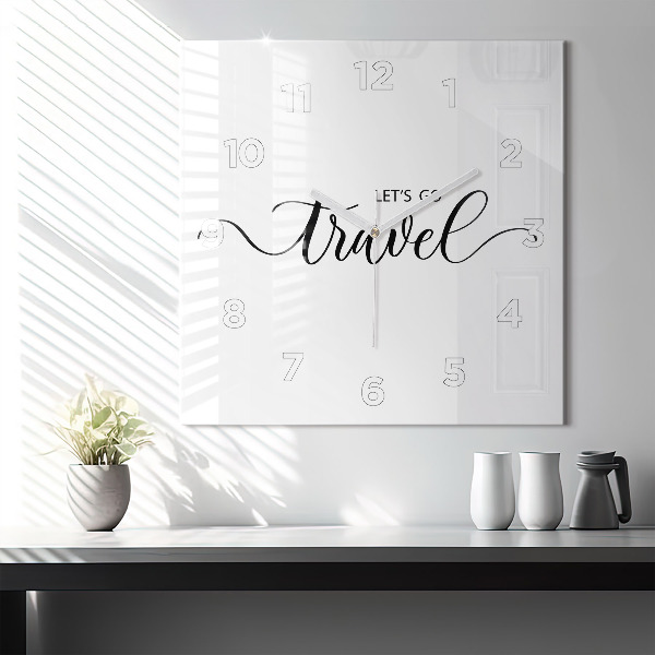 Orologio quadrato L'iscrizione Viaggio