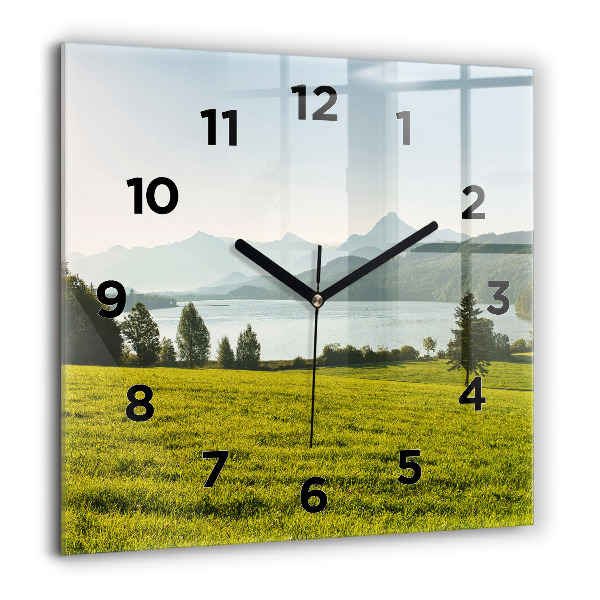 Orologio quadrato Montagne e campi