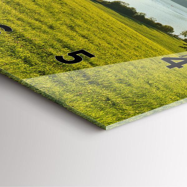 Orologio quadrato Montagne e campi