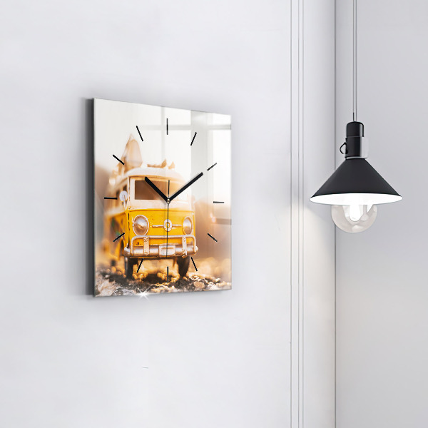 Orologio quadrato in vetro Auto in vacanza